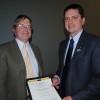 Society president Jim Clark, AIA presented the Prize for Design Research & Scholarship to Edward R. Ford, AIA.