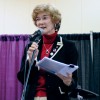 Mary Cox, FAIA, recognized newly-licensed architects during the Connections Cocktail Party.