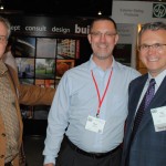 Emmett Lifesey, Tim Colley, and Paul Battaglia enjoy time in the exhibit hall