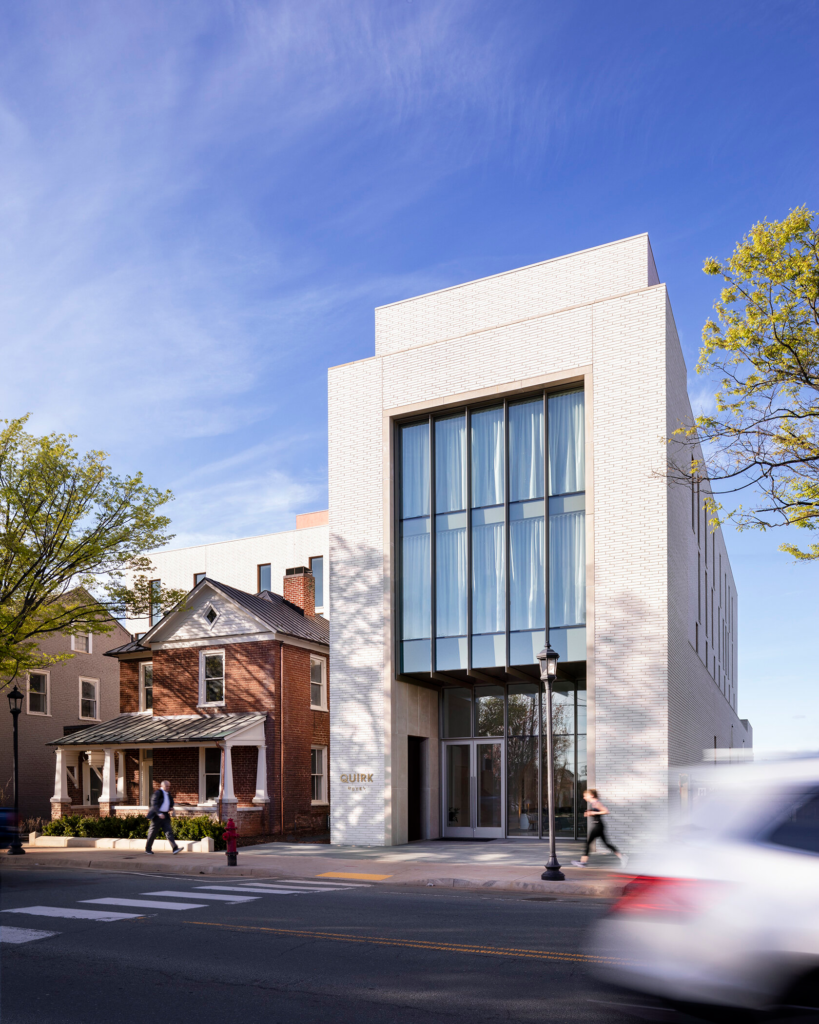 Exterior of the Quirk Hotel in Charlottesville designed by ARCHITECTUREFIRM