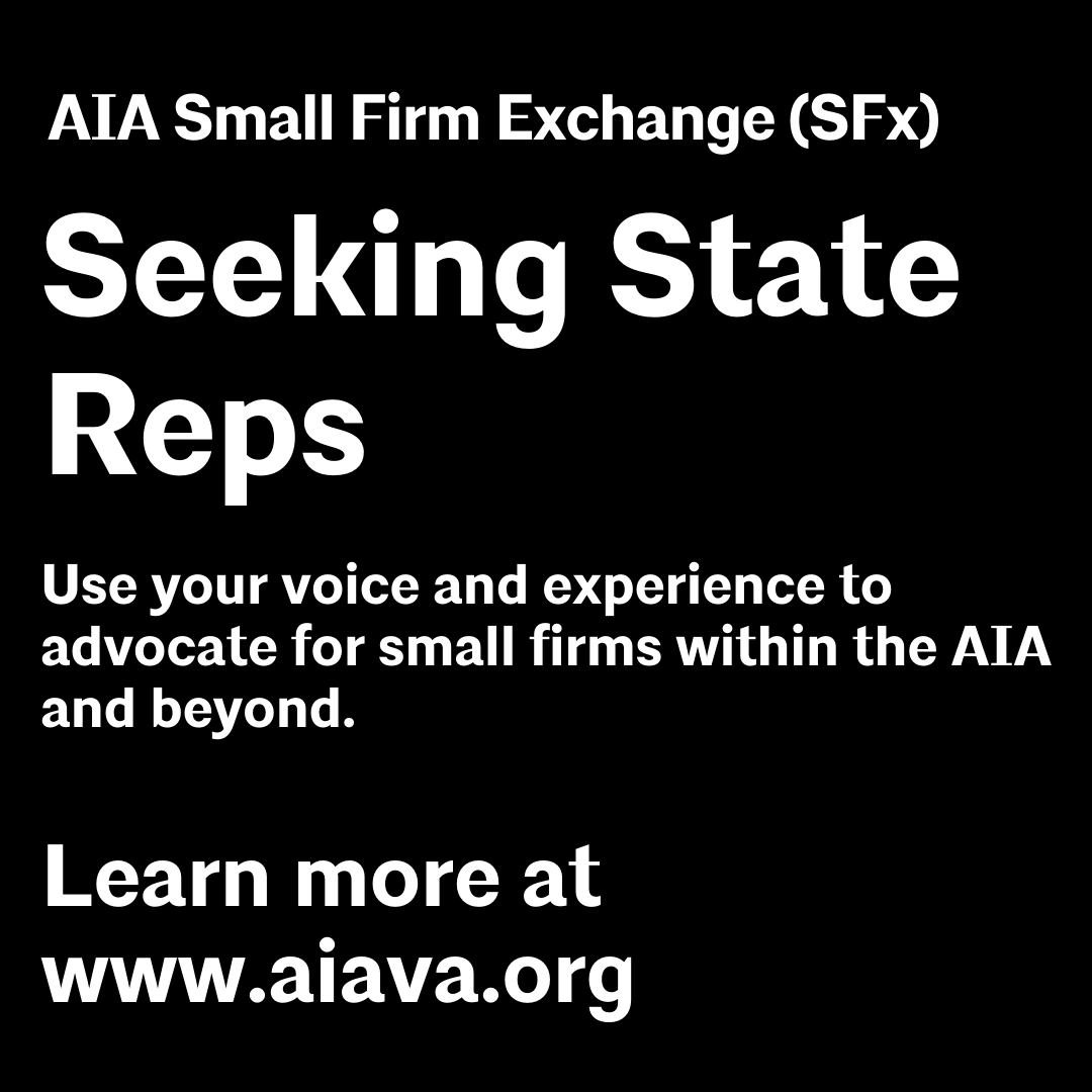 Represent Virginia on the AIA Small Firm Exchange